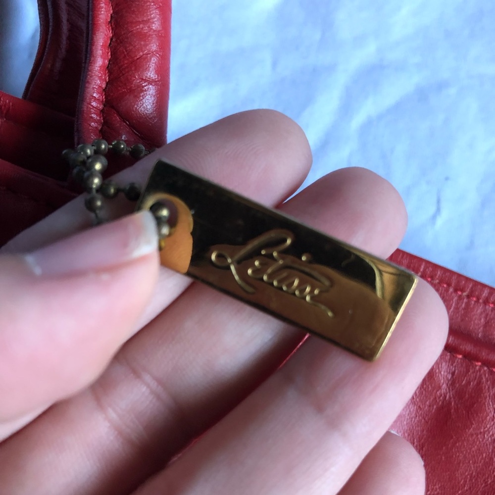 Red leather bag - Picture 3 of 3